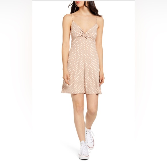 Billabong Brown Polka Dot Mini Dress - Picture 4 of 5